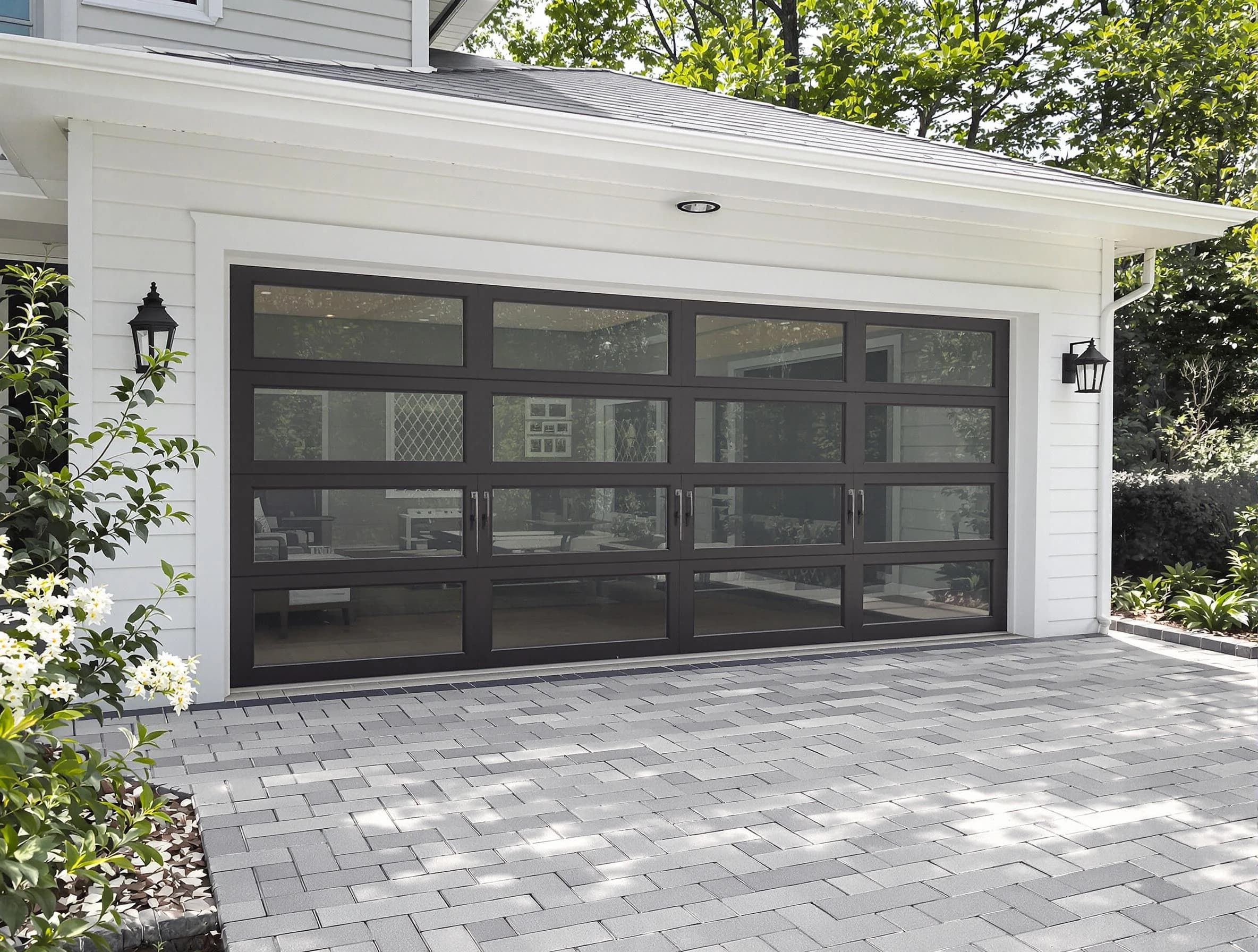 Lawrenceville Garage Door Repair design specialist presenting custom garage door options to Lawrenceville homeowner