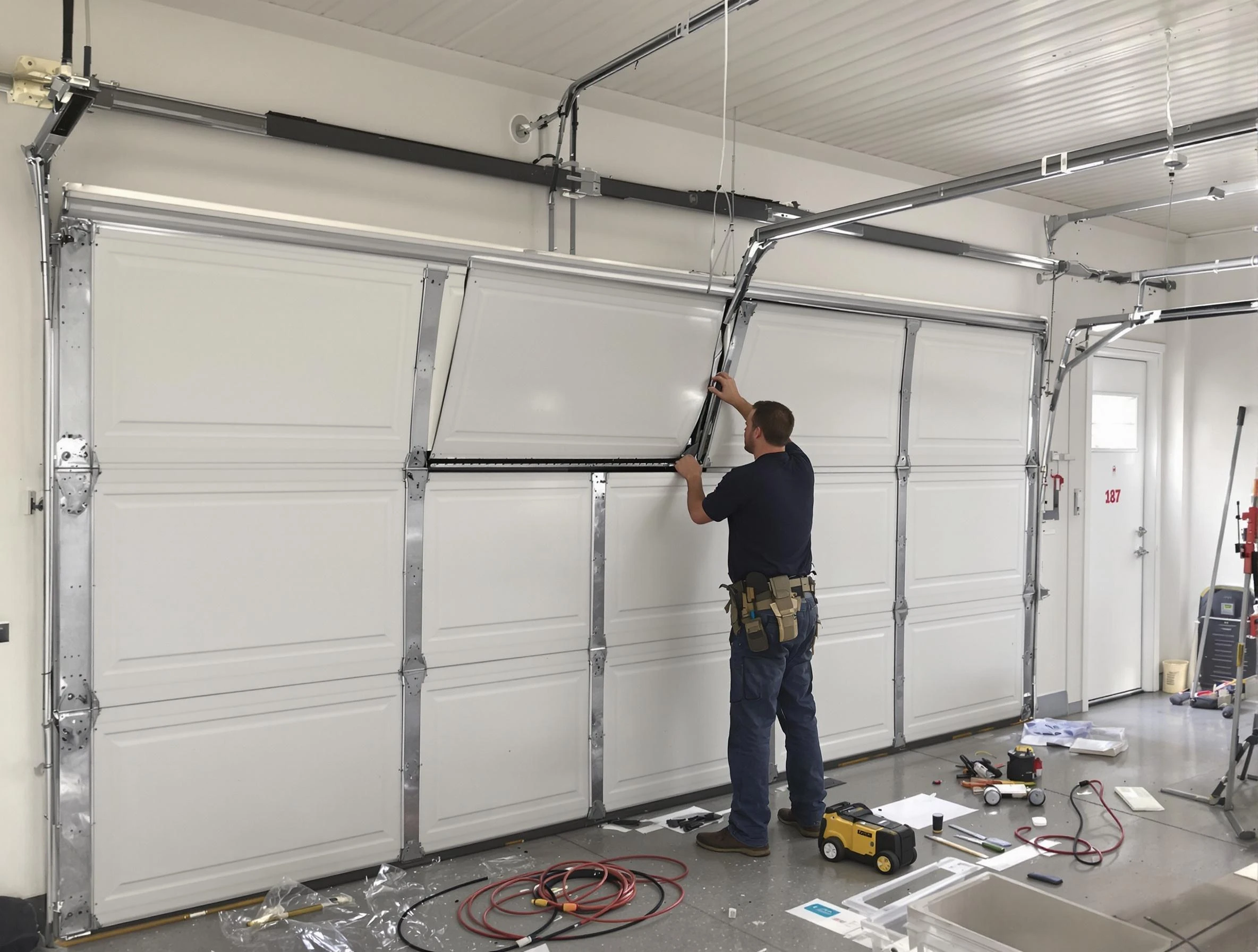 Garage Door Section Replacement in Lawrenceville